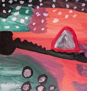 “Magic Sunset” – A Vibrant Abstract Sunset Painting by Autistic Artist Drew A colorful abstract sunset painting titled "Magic Sunset," created by autistic artist Drew Whitaker. Featuring warm oranges, pinks, purples, and golden hues, this artwork captures the dreamy beauty of a glowing sunset.